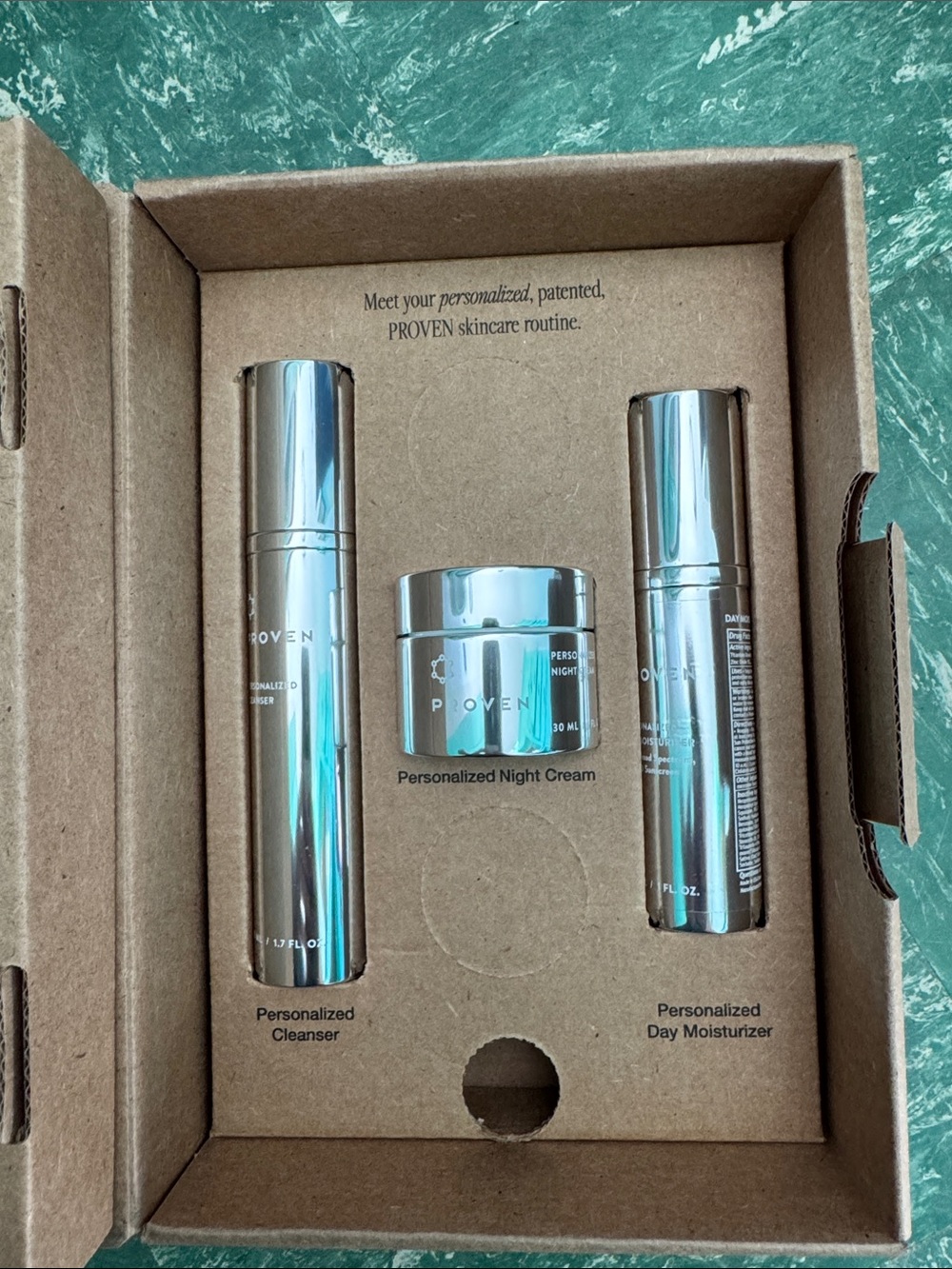 PROVEN Skincare Kit in original packaging